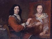 Giulio Quaglio Self Portrait of the Artist Painting his Wife USA oil painting artist